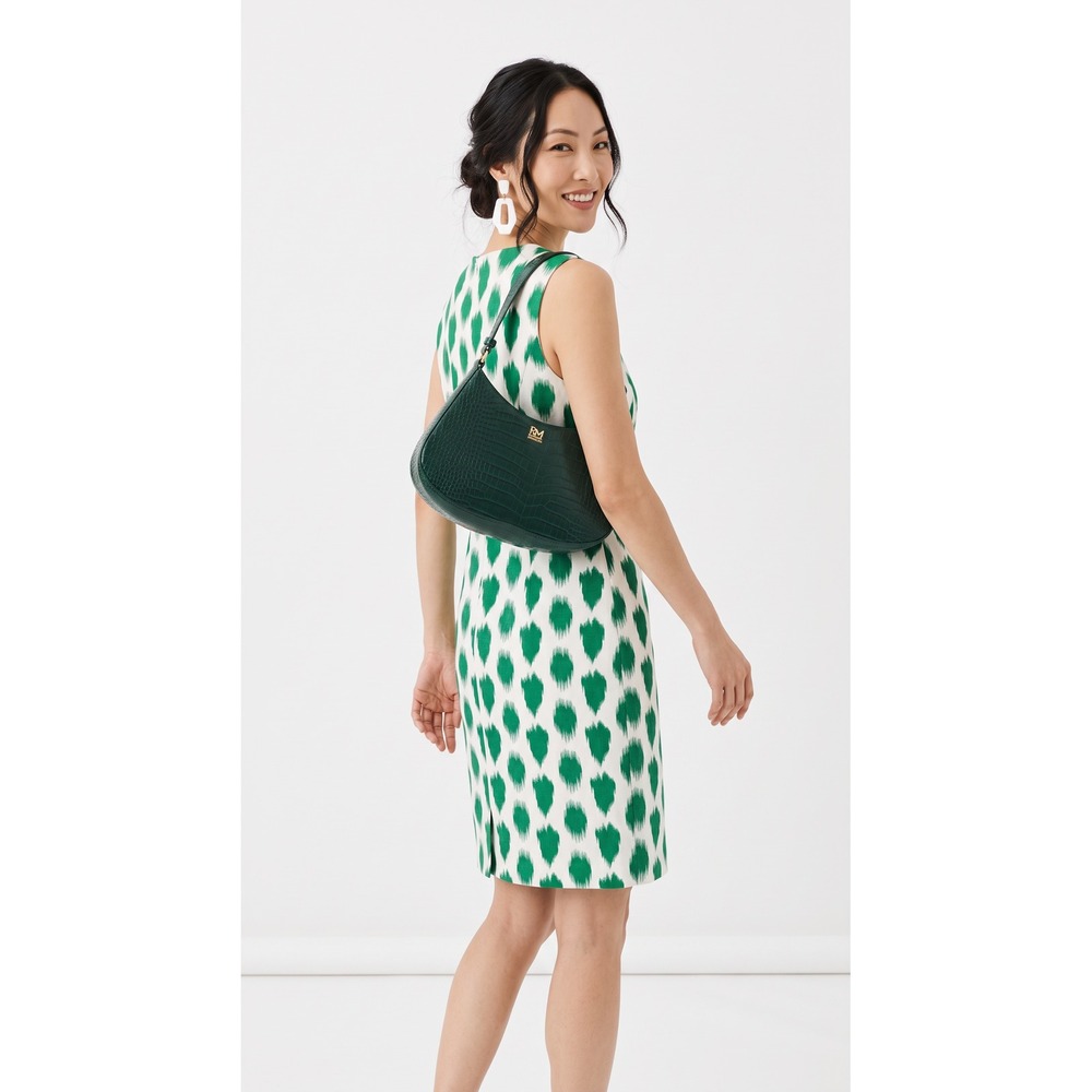 NWT Rebecca Minkoff Florence LG Shoulder Bag Pine Green Croc Embossed